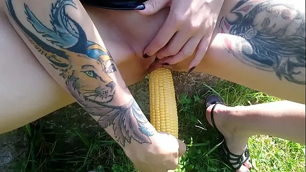Best Lucy Ravenblood fucking pussy with corn in public fresh Movies