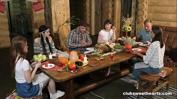 Legjobb Thanksgiving Dinner turns into Fucking Fiesta by ClubSweethearts friss filmek